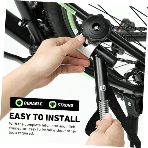 Vista 3 de Homoyoyo Acoplador de remolque de bicicleta, enganche de enganche de liberación rápida, adaptador de enlazador de repuesto para remolque trasero