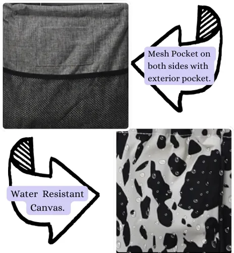 Vista 25 de NGIL Bolsa de comestibles reutilizable extra grande plegable de gran tamaño para comestibles, almacenamiento, picnic, playa, Estampado