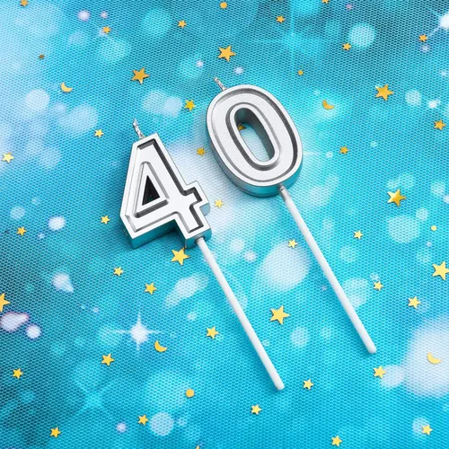 Vista 7 de Frienda Velas de cumpleaños número 40, velas del número 40, decoración de pastel de feliz cumpleaños para hombres y mujeres, aniversario, fiesta