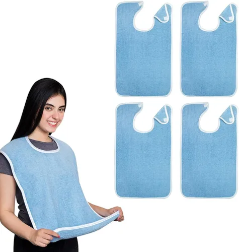 Vista 25 de Avalon Towels Adult Bibs for Women 100% Cotton Bib for Adults for Eating - Terry Cloth Adult Bibs for Men Clothing Protectors