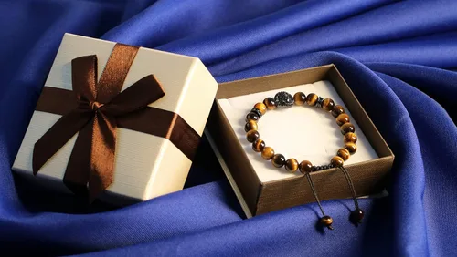 Vista 6 de COAI Pulsera de león con cuentas de piedra para hombres y mujeres, Piedra