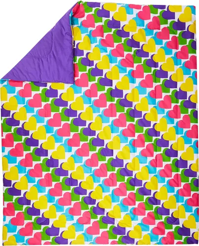 Vista 199 de Dream Factory Dinosaur Blocks - Juego de edredón de microfibra ultrasuave para niños, color azul, tamaño individual Bloques de dinosaurios azules