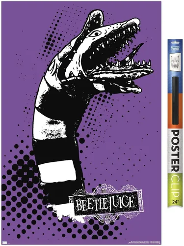 Vista 17 de Trends International Beetlejuice - Póster de pared de gusano de arena, 22.4 pulgadas de largo x 14.7 pulgadas, versión enmarcada de madera