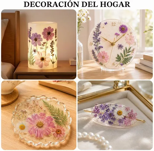 Vista 6 de 412 piezas de flores secas para manualidades, flores secas de naturaleza
