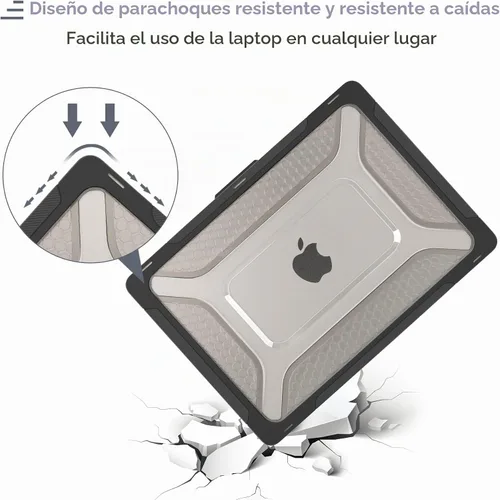 Vista 6 de Batianda Extreme - Funda resistente para MacBook Pro de 14 pulgadas 2026 Negro