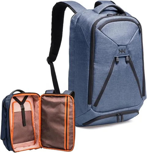 Vista 15 de Mochila portátil de viaje y trabajo ampliable de dos en uno de Knack, aprobada por la TSA, Aleación gris.