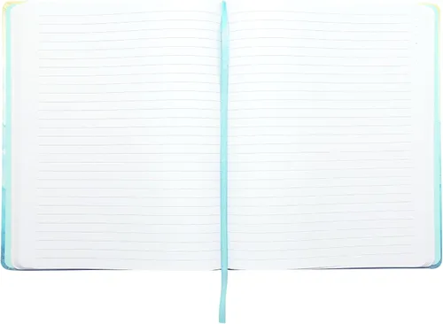 Vista 4 de WORLD TRAVELER Cuaderno de Diario Grande Rayado - Cuaderno de Tapa Dura que se Abre Plano con 2 Marcapáginas de Cinta, Diario de Escritura de Tapa