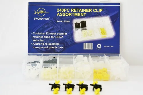 Vista 6 de Swordfish 60040 240pc Auto Body Retainer Fastener Clip Assortment for Mercedez-Benz