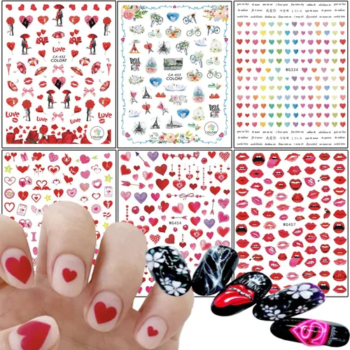 Vista 9 de French Line - Calcomanías para arte de uñas, holográficas 3D, autoadhesivas, con cadenas de líneas onduladas con purpurina occidental colorida