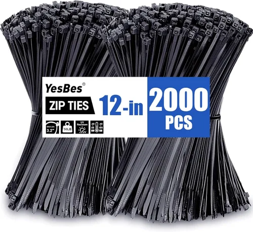 Vista 8 de 5000 bridas de 4 pulgadas, bridas pequeñas con resistencia a la tracción de 18 libras, bridas negras para uso en interiores y exteriores, bridas