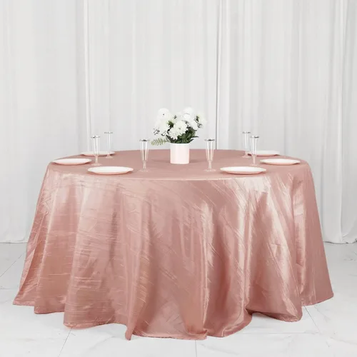 Vista 60 de Tableclothsfactory Mantel rectangular de tafetán arrugado de acordeón azul polvoriento, de 60 x 102 pulgadas, perfecto para ceremonias de boda