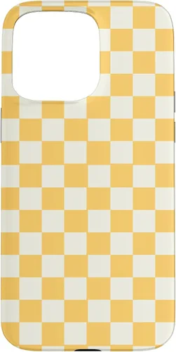Vista 31 de Yellow Checkered Checker Checkerboard Classic Pattern Case for iPhone 17