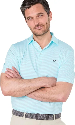 Vista 16 de Vineyard Vines Polo Bradley Stripe Sankaty para hombre Ocean Breeze Tejeda