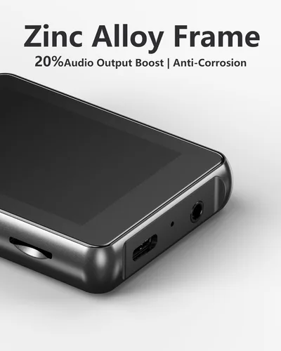 Vista 2 de Reproductor de MP3 de 64 GB Bluetooth 5.3 Pantalla táctil Reproductor de música Reproductor de mp4 portátil con altavoces de alta fidelidad Calidad