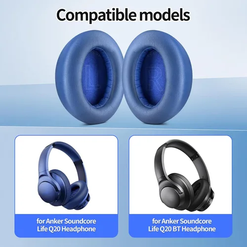 Vista 2 de Anker Life Q20 / Q20 BT - Almohadillas de repuesto para auriculares (azul)