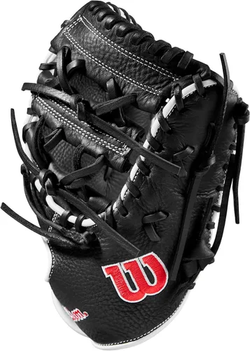 Vista 4 de Wilson Guantes de Béisbol Entrenador - Negro/Rojo