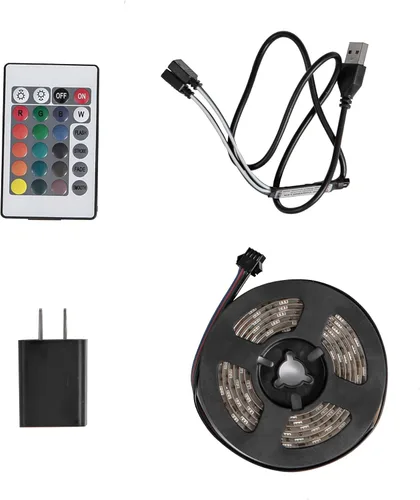 Vista 8 de Soporte flotante para TV montado en la pared con 20 LED de color, soporte de TV moderno de 63 pulgadas, gabinete de TV flotante centro
