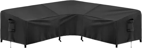 Vista 23 de PureFit Funda de sofá modular para exteriores en forma de L, impermeable, para muebles de patio, terraza, césped y jardín, 83 x 104 pulgadas