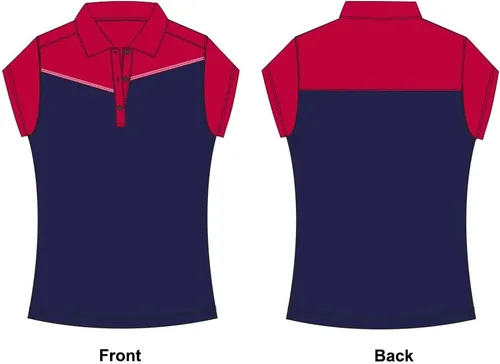Vista 2 de Monterey Club Women's West Contrast Block Polo Shirt #2454