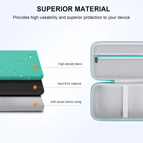 Vista 5 de Elonbo Estuche rígido de transporte para teclado inalámbrico mecánico Logitech POP, portátil, Bluetooth, teclado externo, bolsa de viaje, bolsillo