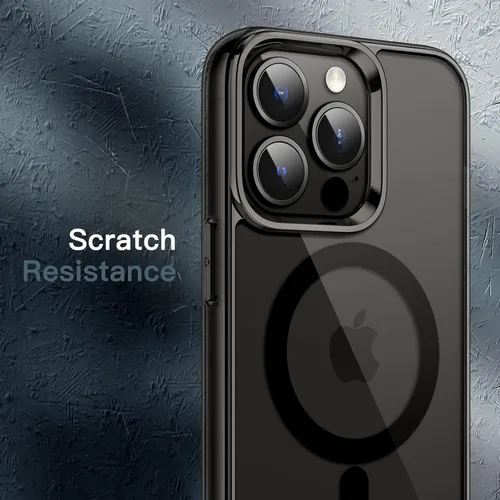 Vista 7 de JETech Funda magnética para iPhone 14 Pro de 6.1 pulgadas, compatible con carga inalámbrica MagSafe, a prueba de golpes, parte trasera transparente