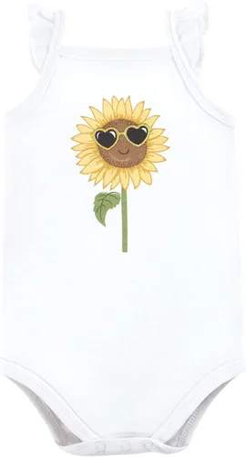 Vista 3 de Hudson Baby Mamelucos unisex, sin mangas y de algodón, para bebé