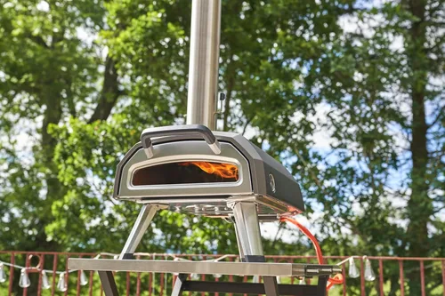 Vista 8 de Ooni Karu 2 Horno de Pizza al Aire Libre Multi-Combustible - Horno de Pizza al Aire Libre de Madera y Gas con Piedra para Pizza y Termómetro