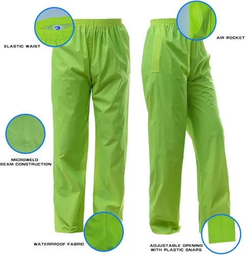Vista 3 de Traje impermeable ligero con chaqueta y pantalones para hombres y mujeres