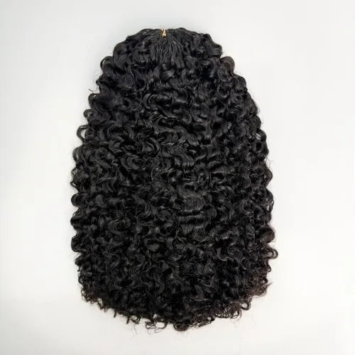 Vista 15 de Paquetes de cabello humano rizado birmano, paquetes de cabello virgen sin procesar, extensiones de cabello humano 16A, cabello humano rizado negro