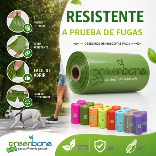 Vista 5 de Greenbone Bolsas ecológicas para excrementos de gatos o perros, a base de Natural