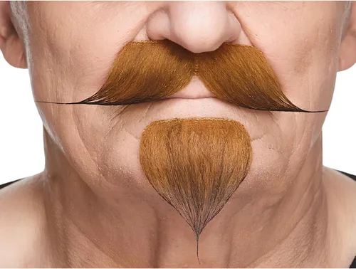Vista 21 de Mustaches Self-Adhesive Stick On Fake Handlebar for Adults Negro