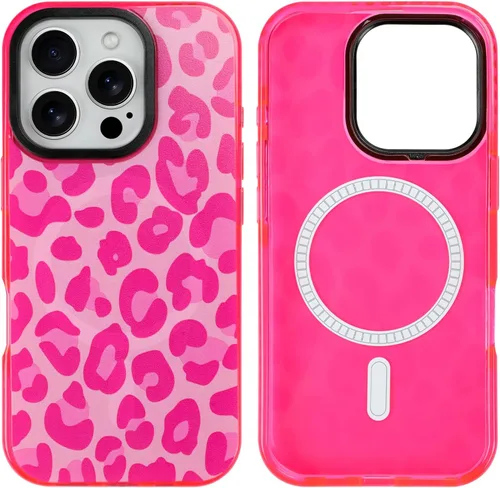 Vista 44 de SAKUULO Funda magnética para iPhone 11 Pro Max [Compatible con MagSafe] Patrón de Estampado de Leopardo Gris Claro Funda de Carga Inalámbrica