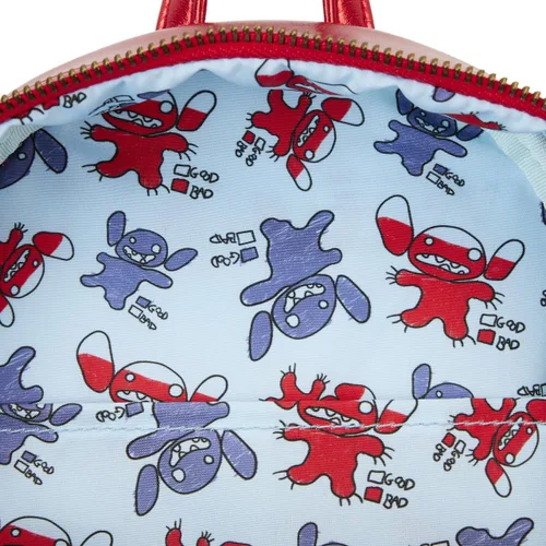 Vista 4 de Loungefly Disney Stitch Devil Mini mochila, Lilo and Stitch Halloween Fashion Bag, Multi, Mini mochila
