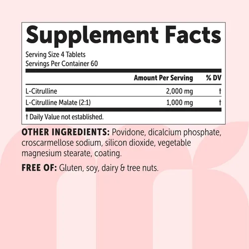 Vista 6 de Micro Ingredients Complejo L-citrulina 3,000 mg, 240 comprimidos