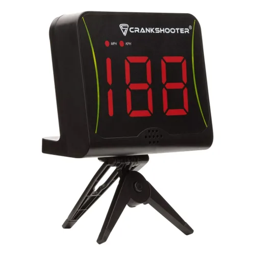 Vista 2 de Radar CRANKSHOOTER - Radar de velocidad de disparo con medición en MPH y KPH - Radar independiente para lacrosse, béisbol, hockey, fútbol y más
