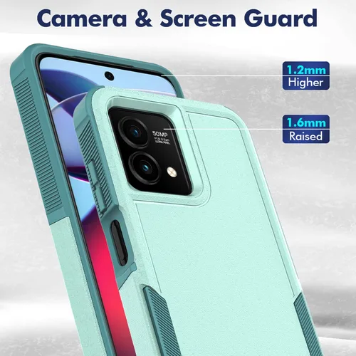 Vista 5 de Funda para Moto G Stylus 5G 2023: funda protectora de doble capa resistente para teléfono celular, a prueba de golpes, con protector de pantalla