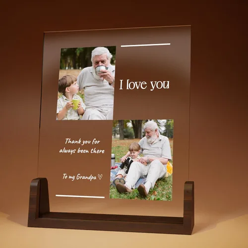Vista 8 de EGD Placa acrílica personalizada de regalo para papá y mamá Regalos únicos para él con sus fotos favoritas Regalos personalizables para abuelos