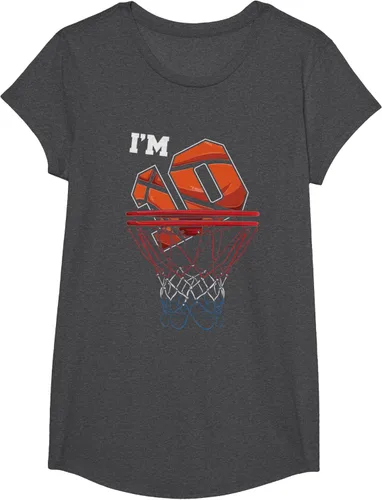 Vista 82 de Camiseta de regalo de cumpleaños con red de baloncesto de 10 años, Negro