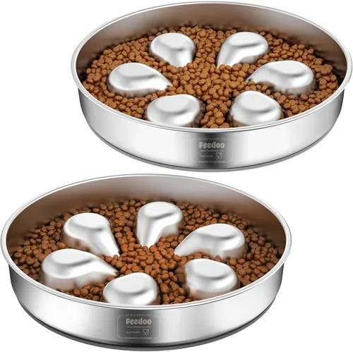 Vista 9 de Feedoo Cuenco para perros de alimentación lenta de 1.5 tazas, acero
