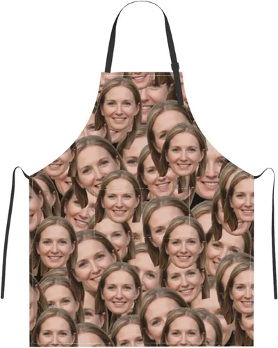 Vista 12 de Delantal personalizado para hombres y mujeres, delantal ajustable unisex con bolsillos, delantales personalizados para cocinero y chef