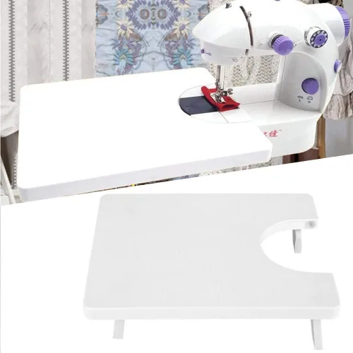 Vista 6 de Maxmartt Mini máquina de coser de plástico extensión mesa tablero 10.1 x 8.2 pulgadas hogar DIY artesanía accesorios