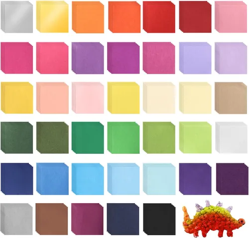 Vista 9 de Jyongmer 10800 piezas de papel de seda multicolor cuadrados, papel de seda de 2 pulgadas de colores para manualidades, papeles de seda arco iris