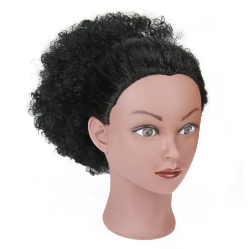 Vista 6 de Extensión de cola de caballo afro con cordón para mujeres negras, extensión de cola de caballo corta afro rizada, moño de cola de caballo rizada