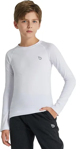 Vista 5 de BALEAF Boys Compression Shirt Long Sleeve Youth Undershirts Kids Football Baseball Baselayer Cold Gear Quick Dry