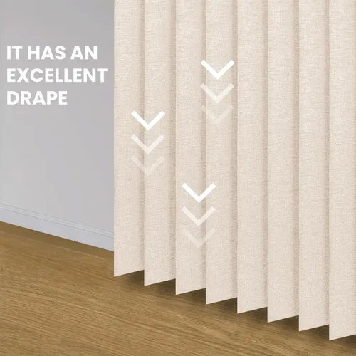 Vista 7 de AJAZZ Conjunto: Barras para cortinas sin perforación (28-39" de ancho) y cortina acordeón para puerta, beige 43" de ancho × 78" de largo, puertas