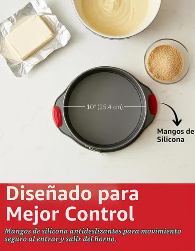 Vista 7 de Molde antiadherente de Boxiki Kitchen sartenes 2-en-1 y molde en forma de anillo sartenes con mango de silicona a prueba de pérdidas.