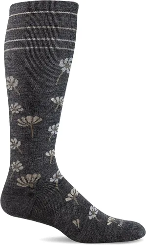 Vista 7 de Sockwell Calcetines de compresión graduados moderados para mujer Field Flower Negro