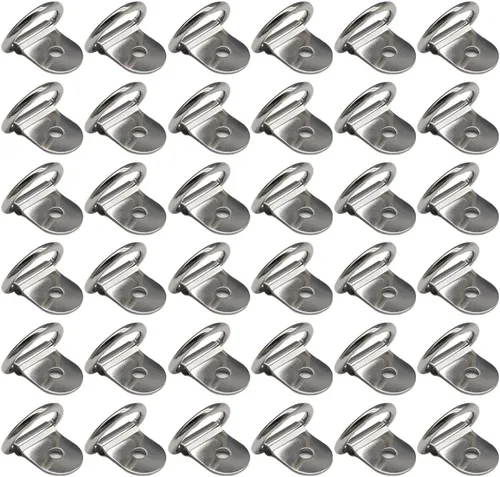 Vista 6 de Anillos en D negros de anclaje, anillos de amarre en D, para auto, camión, remolque, carga, RV, barcos (Negro 18 piezas)