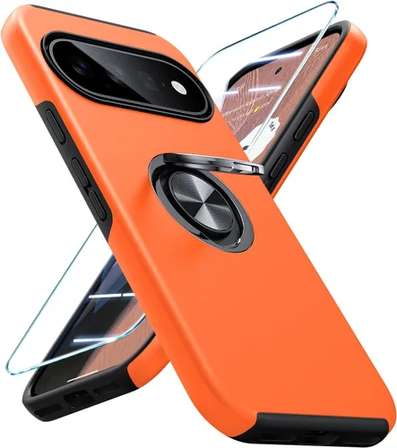 Vista 55 de JAME Funda delgada para Google Pixel 7 Pro, soporte de anillo a prueba de Azul