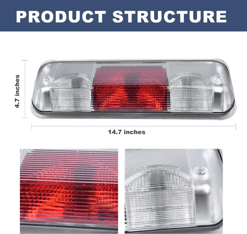 Vista 7 de PIT66 Tercera luz de freno compatible con Ford F150 2004-2008